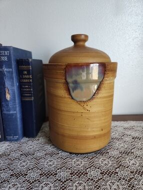 Sango Splash Earth-Toned Stoneware Canister